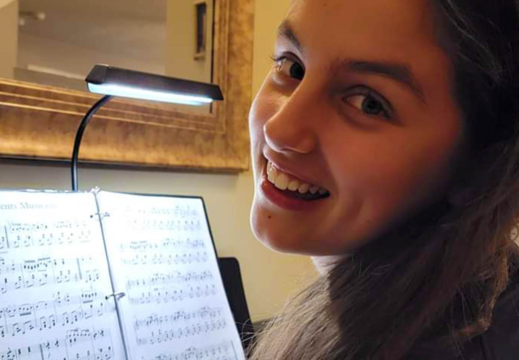 Happy piano student at John's Piano Studio